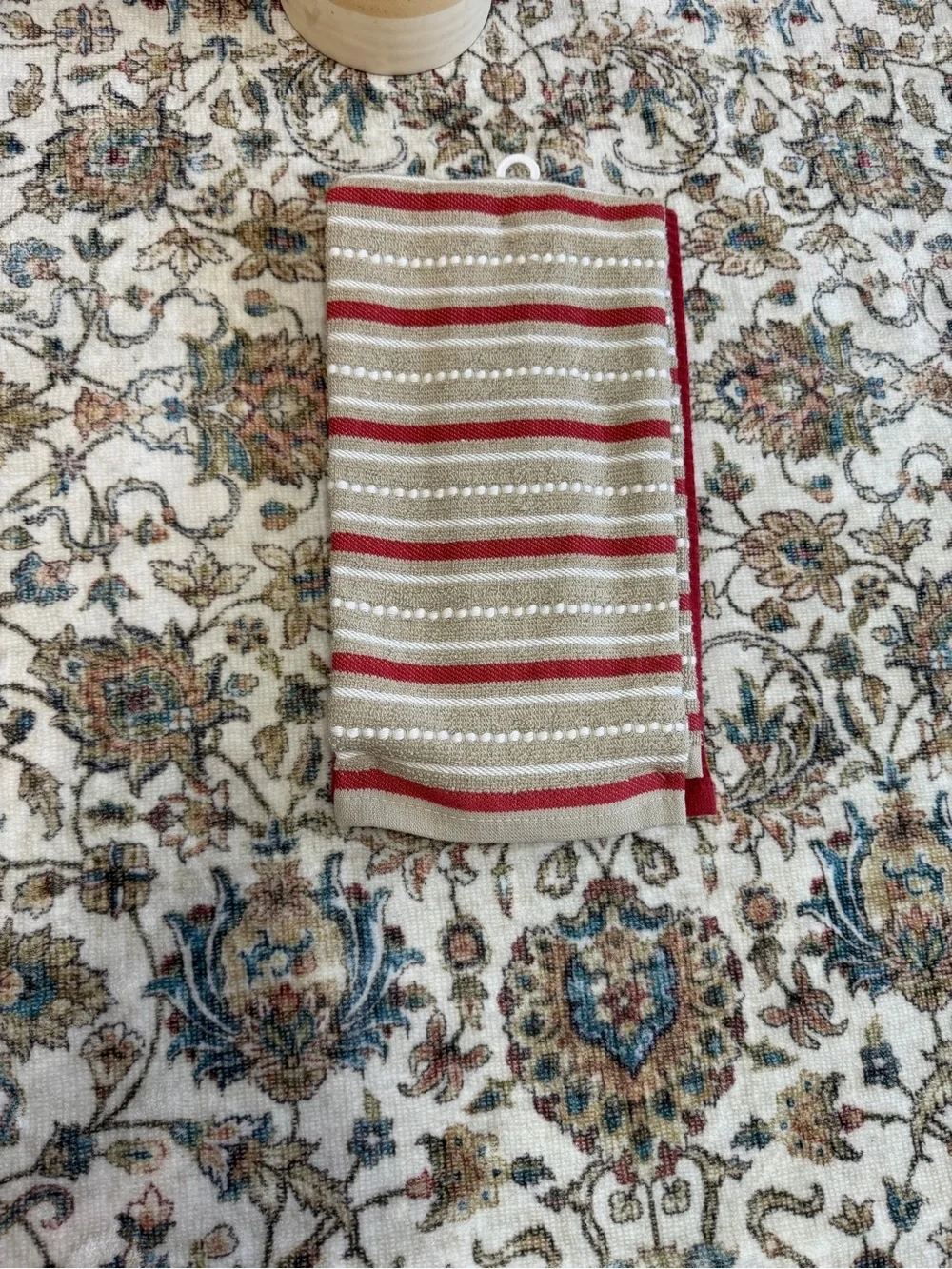 New Western Kitchen Towel Set-One Embroidered Cowboy Hat & One Stripe Towel